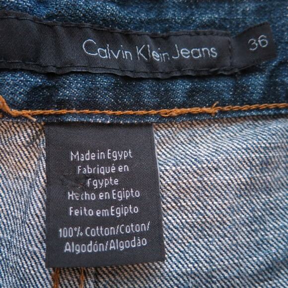 CALVIN KLEIN *VINTAGE* Jeans Size 36/32* Mens Relaxed Straight Blue Y2K Hip Hop - Picture 9 of 11